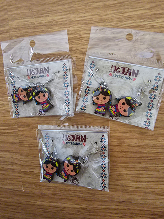Wooden Doll Earrings @amorfashionshop.com