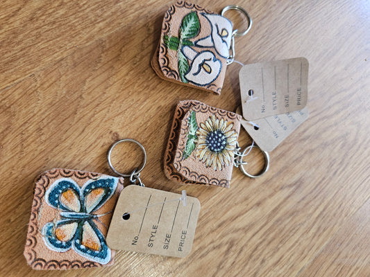 Keychain Coin Monedero Arizona  -  Suede Leather Hand Painted @amorfashionshop.com