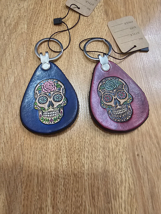 Leather Hand Painted Keychains @amorfashionshop.com