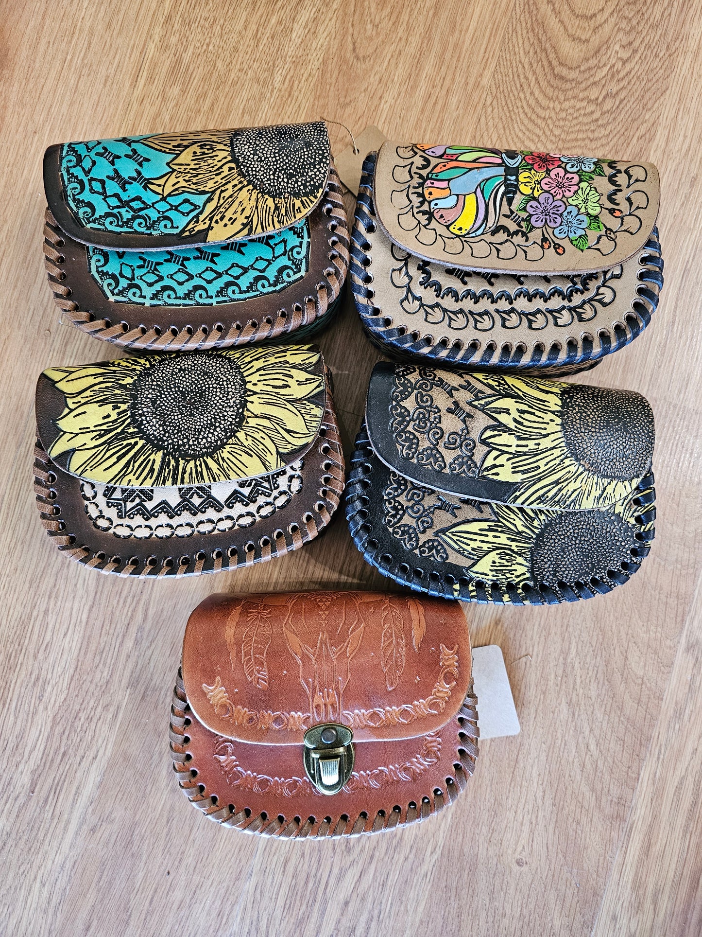 Bolsita #4 - Leather Hand Painted Bag @amorfashionshop.com