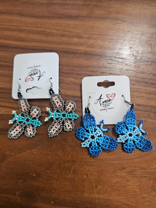 Earrings Butterfly Beaded @amorfashionshop.com