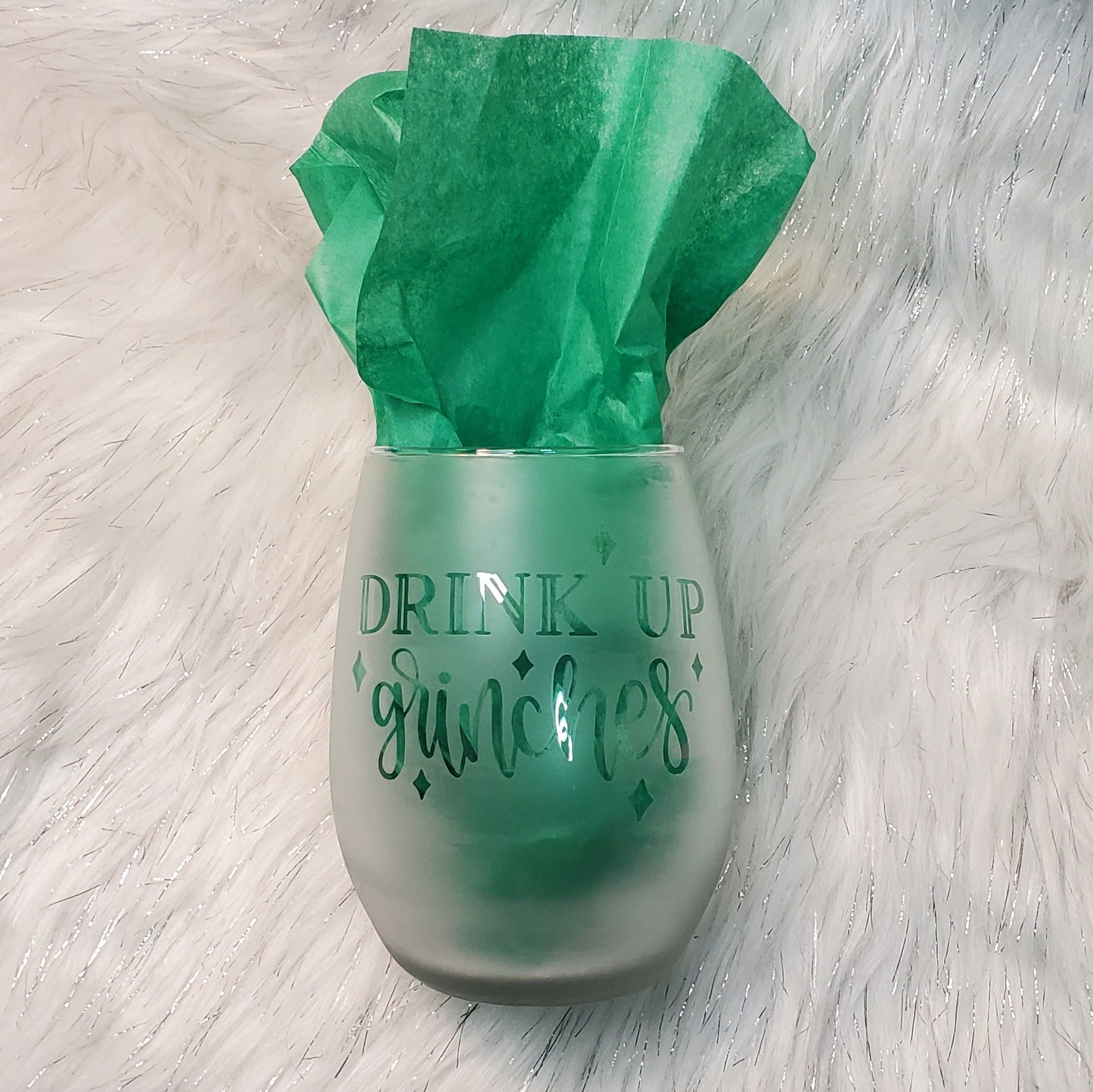 Christmas Etched Wine Glasses