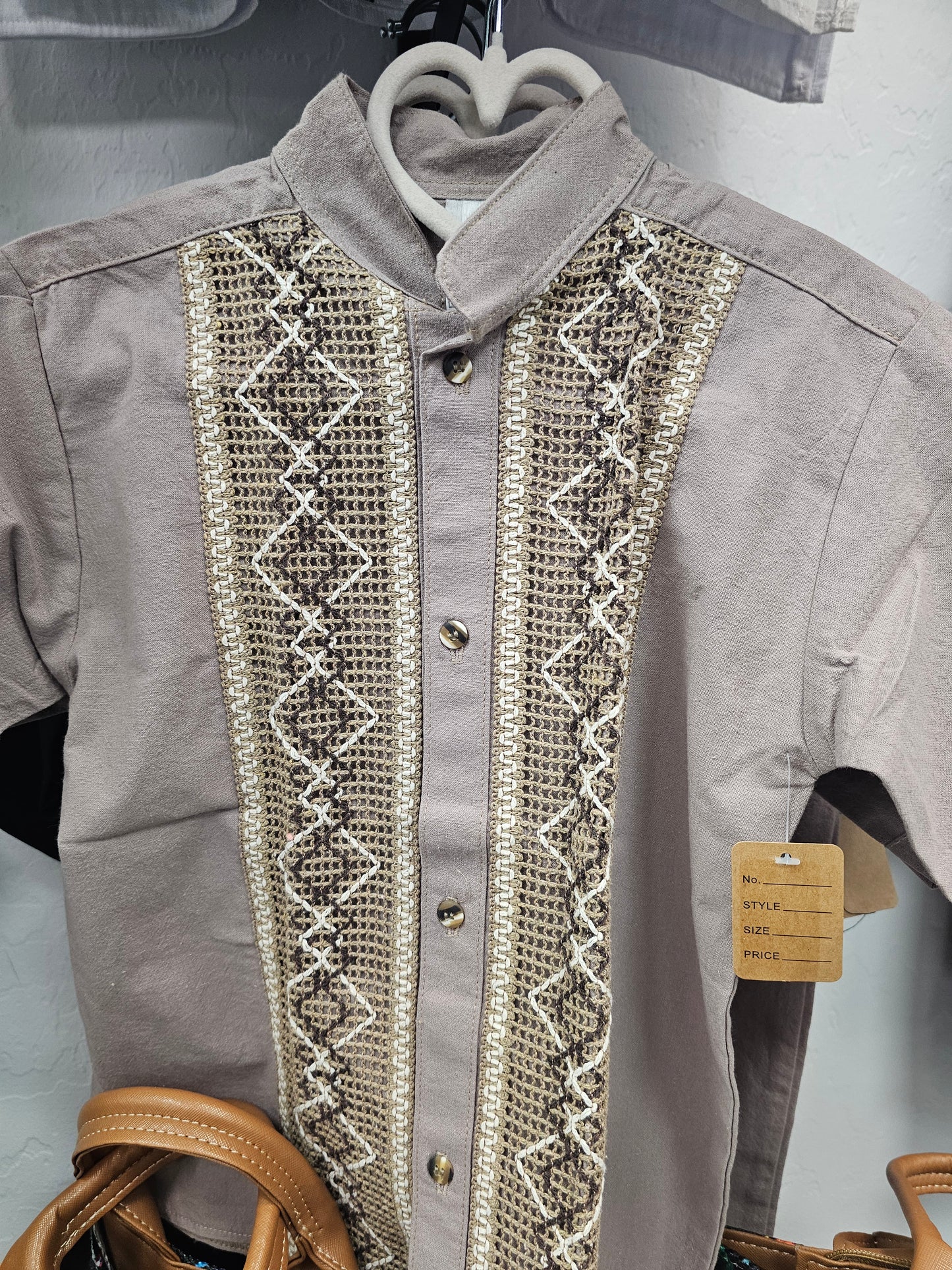 Kids Guayaberas Malla Applications @amorfashionshop.com