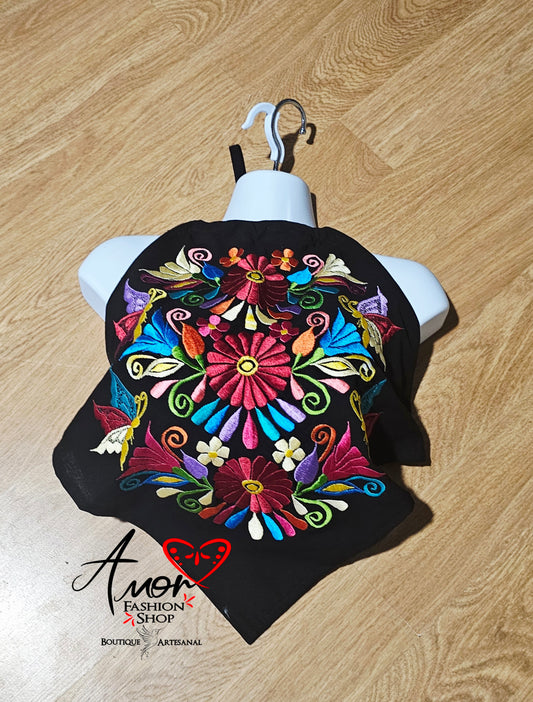 Tube Halter Crop Top Silk Embroidered @Amorfashionshop