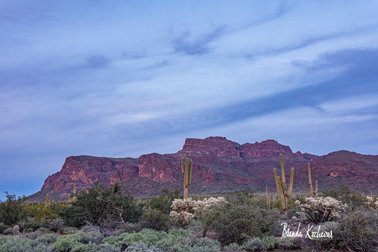 Superstition Mountain Sunset at Broadway Trail 12” x 8” Canvas