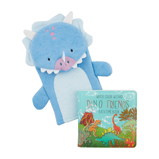 MKS Dinos Bath Book & Mitt Set
