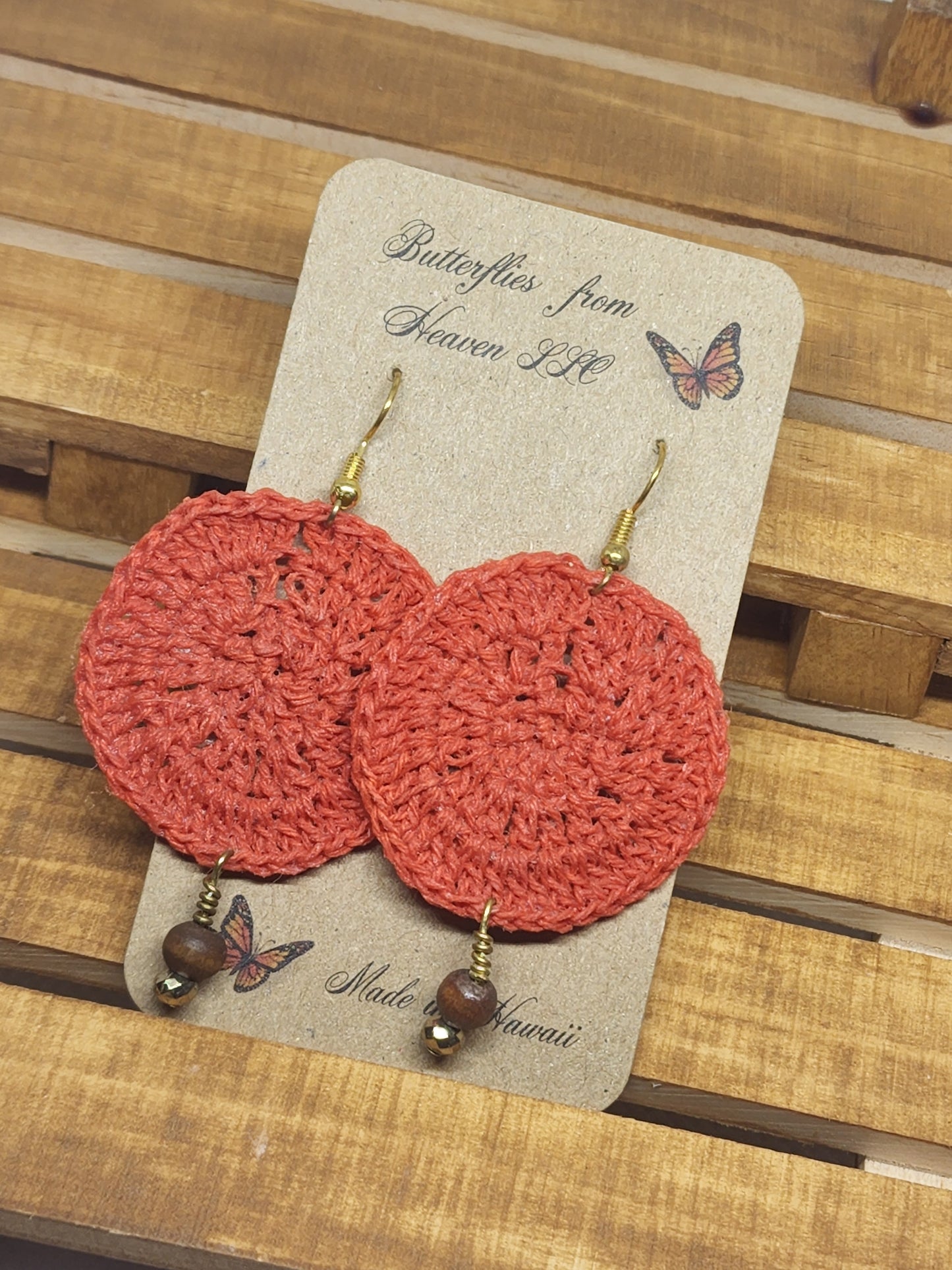Crochet Large Round Medallion - BUTTERFLIES FROM HEAVEN
