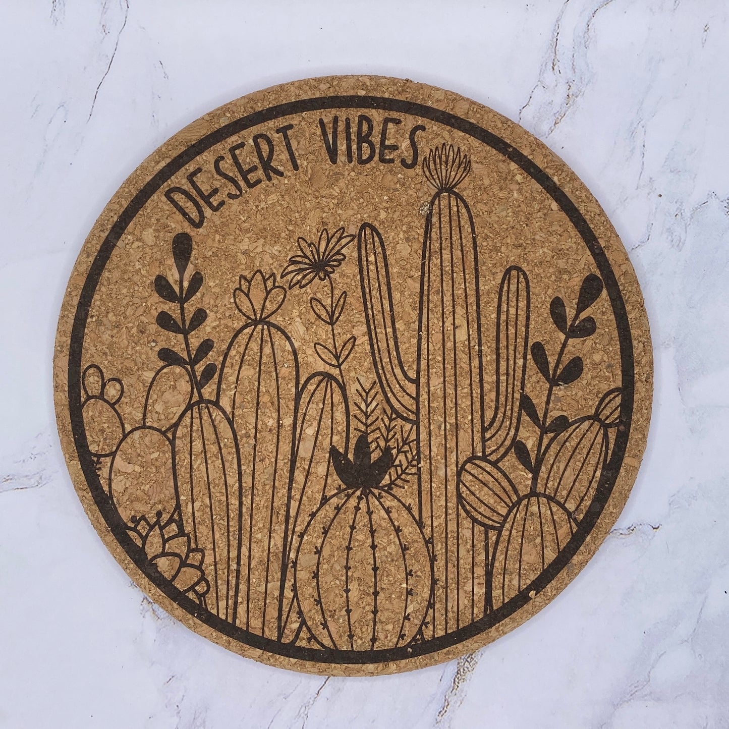 DESERT VIBES Engraved Trivet by Studio Primrose