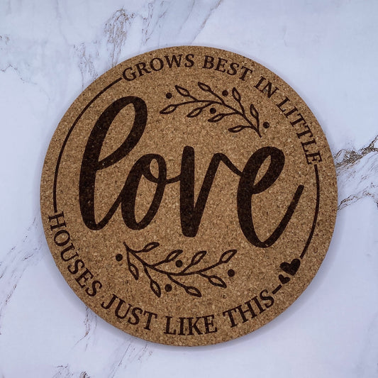 LOVE GROWS Engraved Trivet by Studio Primrose