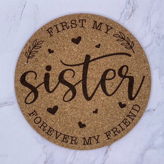 SISTER/FRIEND Engraved Trivet by Studio Primrose