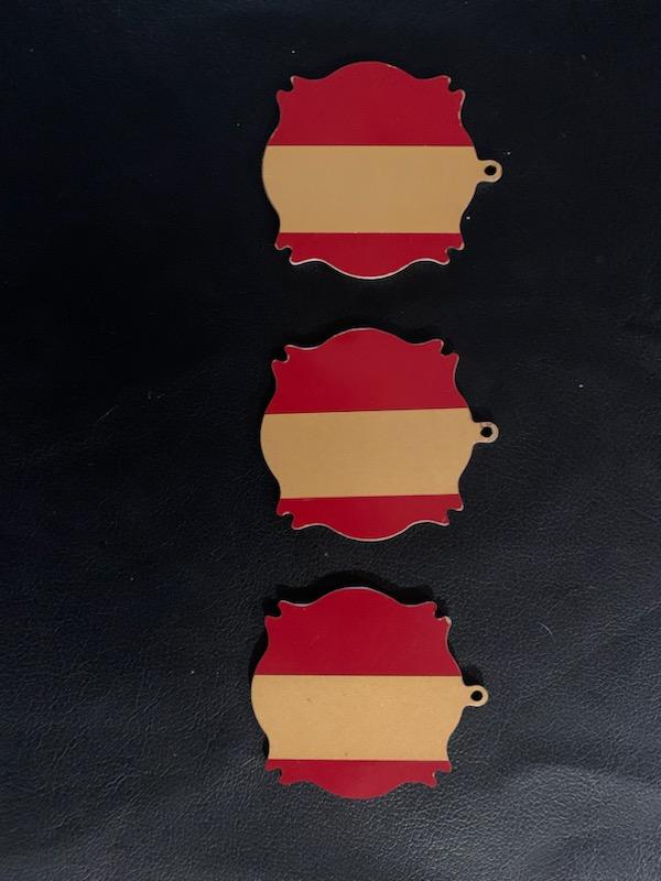 Hero tags real skin from a real fire truck "RED steel with decal" Tag