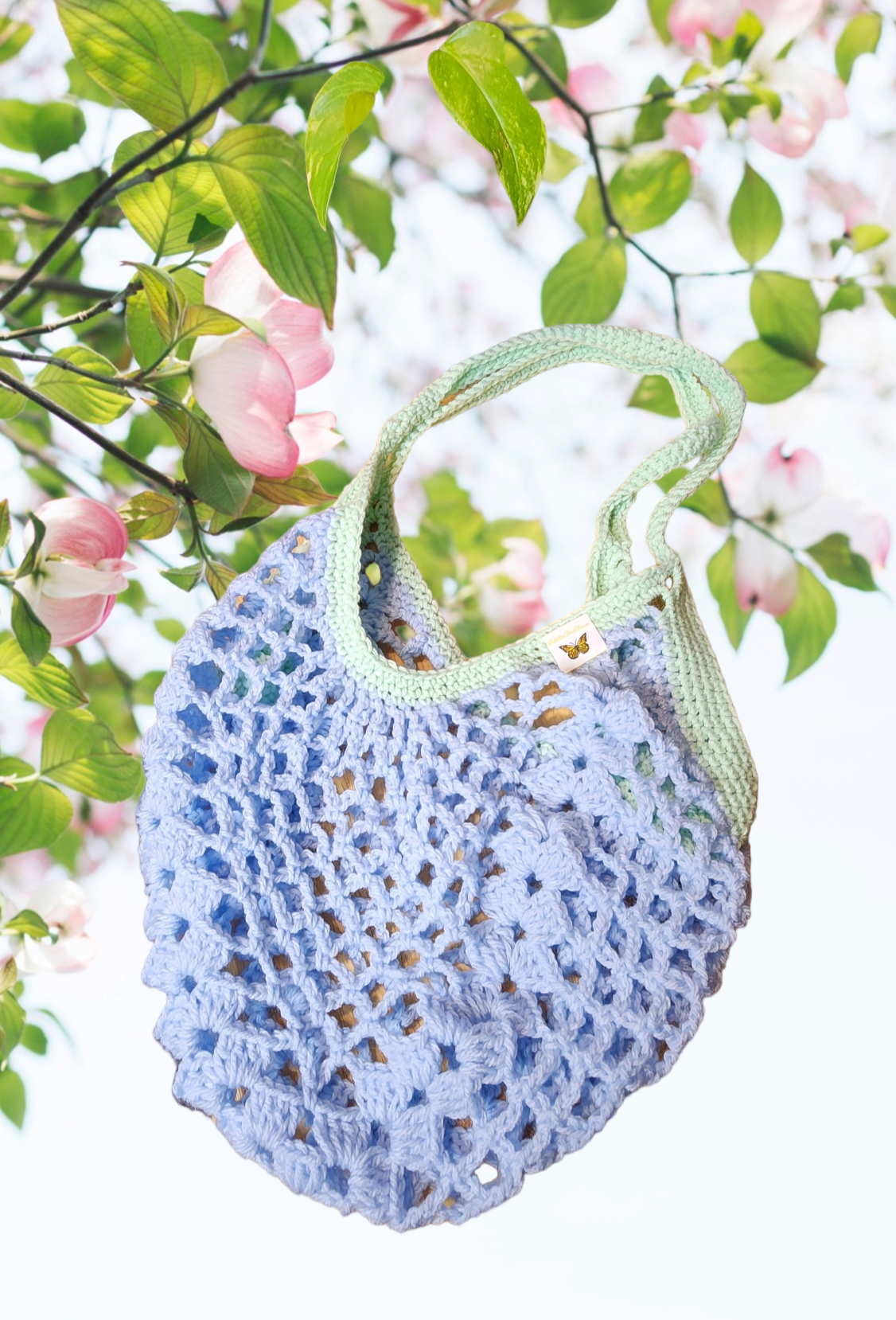 Crochet Pineapple Market Bag/Sm - BUTTERFLIES FROM HEAVEN LLC