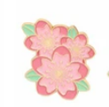 Three Pink Flowers Enamel Pin - Crazy Plant Lady Gifts
