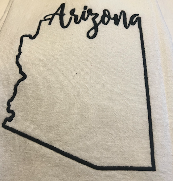 MM_Arizona State Outline w/Heart Pin Towel