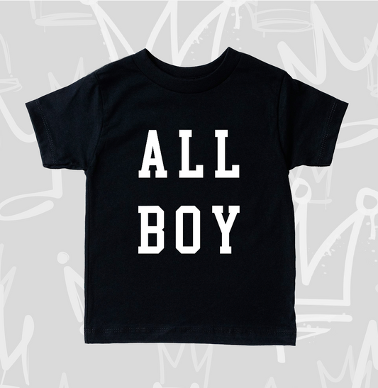boys black all boy t-shirt