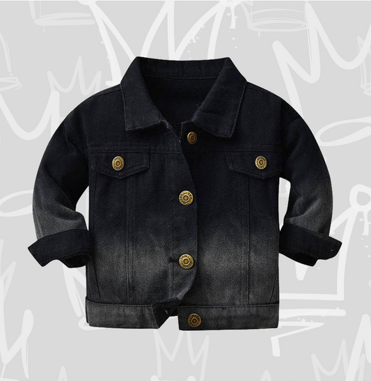 Black & Gray Denim Jacket