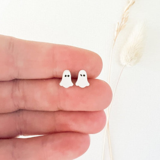 Tiny Ghost Studs -DesertReign