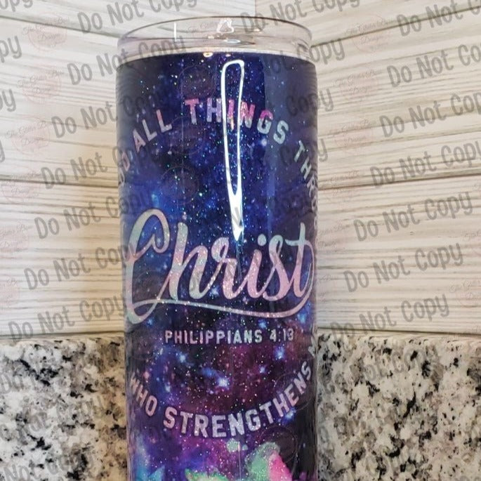 Christ Who Gives Me Strength- 20oz Skinny - GB Designs
